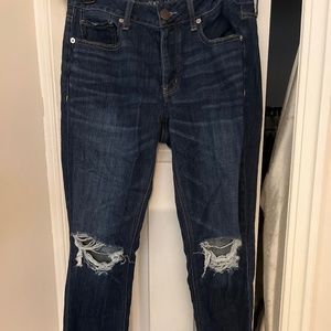 American Eagle Mid rise ripped jeans